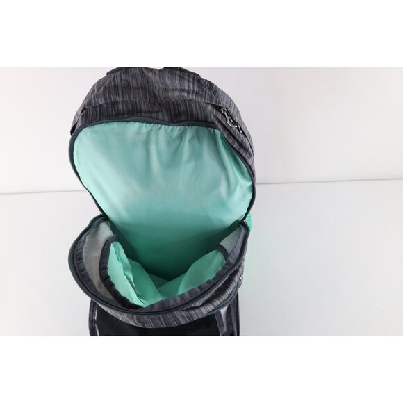 Vintage Adidas Spell Out Striped Loadspring Backpack Book Bag Carry On Gray Teal main image 5